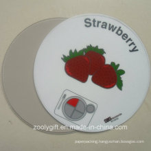 Round Shape PVC Coaster Strawberry Round PVC Cup Placemat